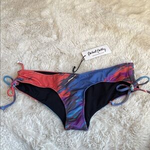 Rachel Pally Naomi multiabstract Colorful Bikini Bottom with Side Ties